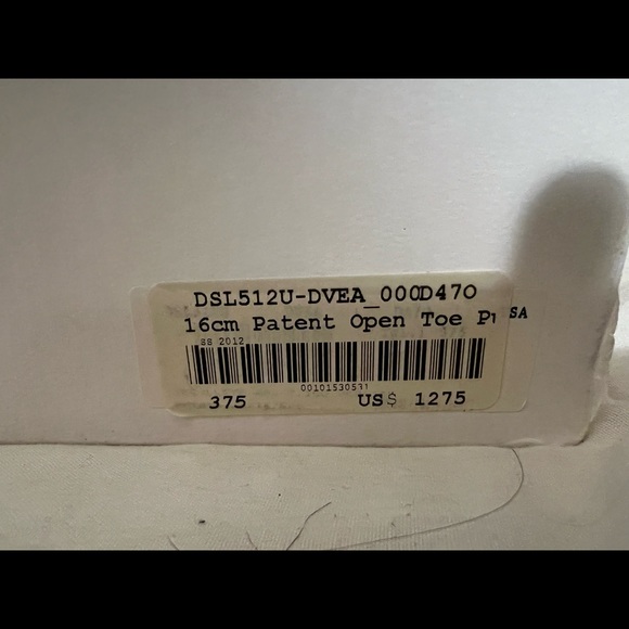 Versace Color Block Open Toe Patent Wedge Platform Women’s Heels - Picture 11 of 12